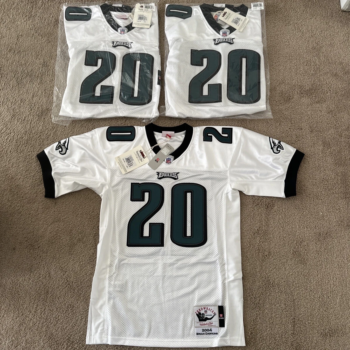 Mitchell Ness AUTHENTIC Brian Dawkins White Eagles Jersey Size LARGE 44
