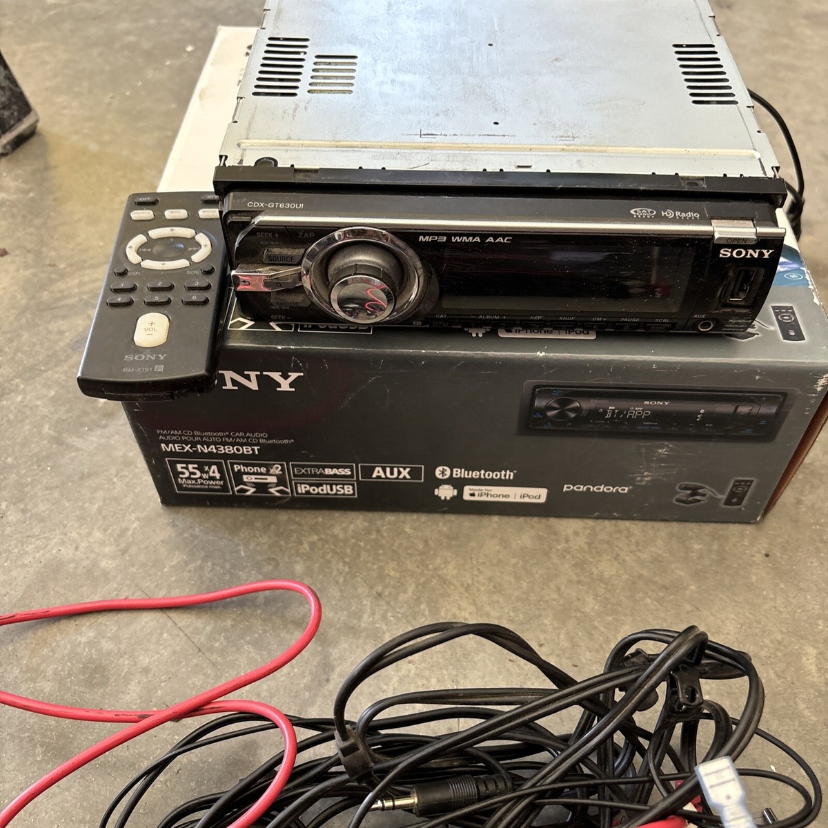 Sony CDX-GT630UI CD Player Radio Receiver w/ Bluetooth UNTESTED | eBay