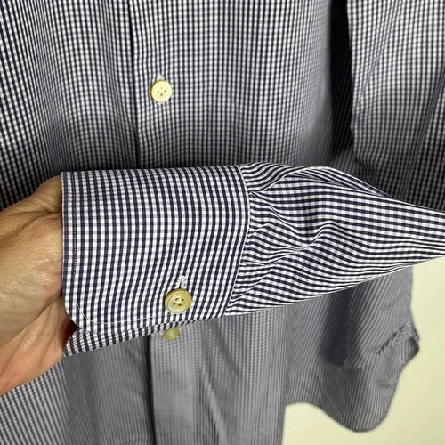 Kiton Men's Check Cotton Dress Shirt Hand Made in Italy luxury Designer - Picture 3 of 11