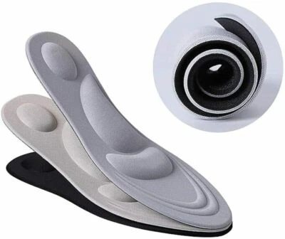 Unisex 4D Memory Foam Orthopaedic Shoe Insoles Pads Comfort Foot Feet Heel NEW