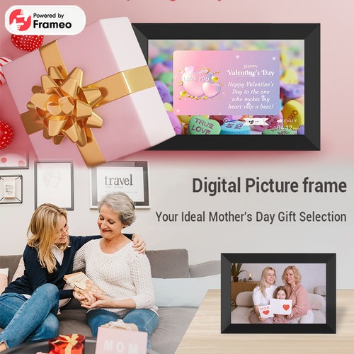 10.1" FRAMEO Digital Photo Frames Picture MP4 WIFI 1080 HD 32G IPS Touch Screen - Picture 3 of 22