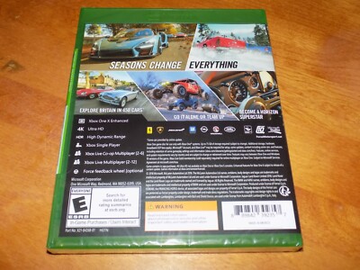 FORZA HORIZON 4 MICROSOFT XBOX ONE 1 EXCLUSIVE Race Racing Game