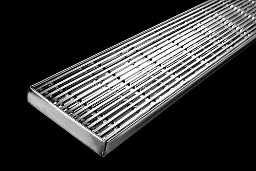 316 Stainless Steel Wedge Wire Designer Linear Bathroom Shower Grate Drain - Picture 6 of 10