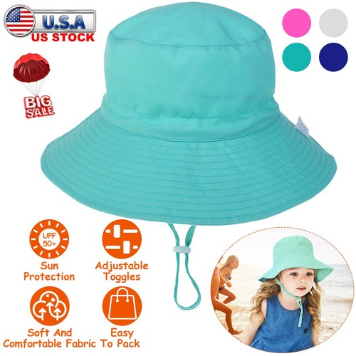Baby Sun Hat Uv Protection Beach Hat Wide Brim Bucket Floppy Hat Outdoor Travel Ebay