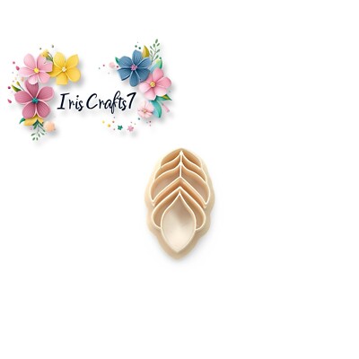 Feder Polymer Clay Cutter | 3D-gedrucktes Tonwerkzeug | IrisCrafts7 UK