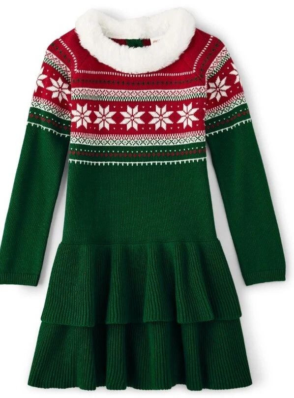 Vestido Suéter Gymboree 6 Holiday Copo de Nieve Verde Isla Justa Medias Metálicas Nuevo con Etiquetas Foto 3 de 4