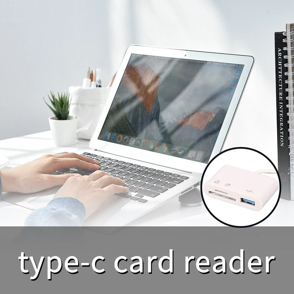 USB-C To SD Card Reader Adapter Type-C For Apple iPad Macbook Pro Air iPhone 15 - Image 3 of 4