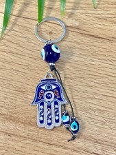 Hamsa Hand Keychain Protection Keyring Evil Eye Keychain Good Luck Prosperity