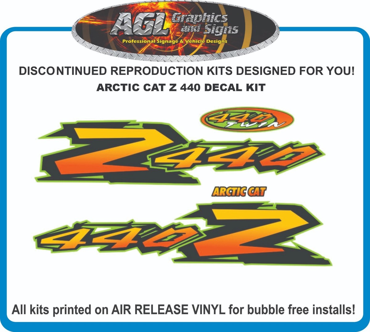 ARCTIC CAT Z 440 Custom Decal Kit Z440 | eBay