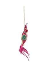 Katherine's Collection Fuchsia Pink Tropical Bird Hanging Ornament