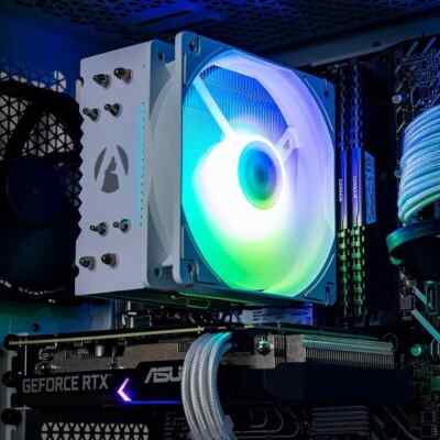 ID Cooling SE-224 weiß RGB CPU Kühler (AM4/AM5, LGA115X/LGA1200/LGA1700)