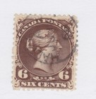 CANADA #27 dark brown used Halifax postmark 1869 GEM