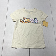 Disney Winnie The Pooh Yellow Graphic Print Short Sleeve T-Shirt Girls Size 6X