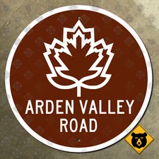 New York Arden Valley Road route highway marker sign Harriman State Park 12x12