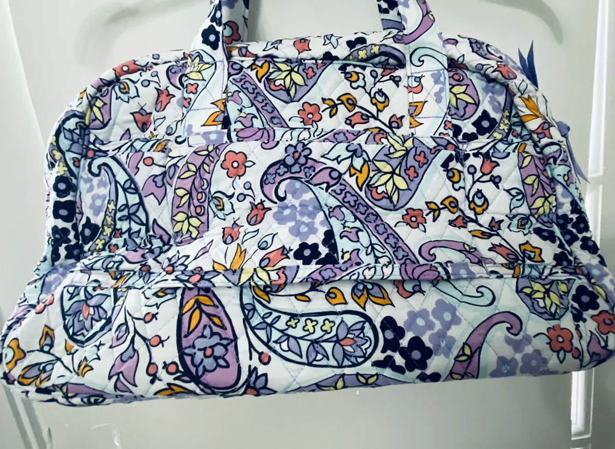 NWT Vera Bradley Compact Traveler Bag Cotton in Maddalena Paisley Soft MSRP 119