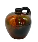 Vintage Louwelsa Weller Pottery Jug Vase Fall Leaf Pattern Stamped Logo