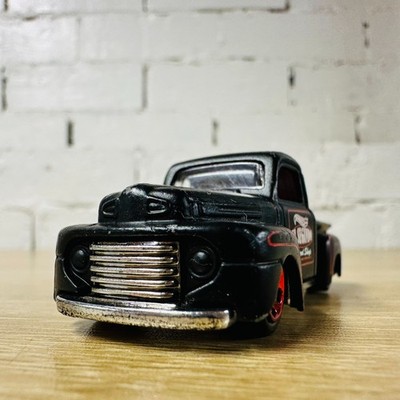 1949 Ford F1 Pickup Truck Flat Black Red El Segundo Speed Shop Hot Trucks 5 Pack