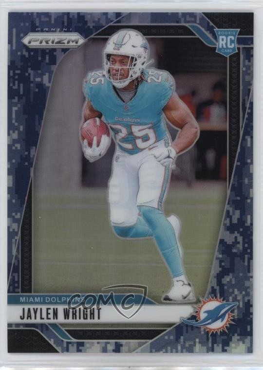 2024 Panini Prizm Rookies Navy Camo Prizm 6/25 Jaylen Wright #348 12wc