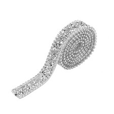 1yard 15mm Mesh Wrap Roll Sparkle Crystal Rhinestone Ribbon Decoration