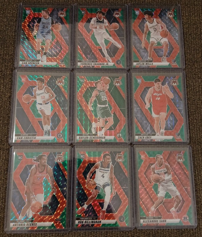 2024-25 Panini Mosaic Choice Basketball Red Green Prizm Card Lot (RC)