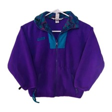 Vintage Youth Columbia Fleece Jacket Full Zip Size Small Made In USA Used As-Is