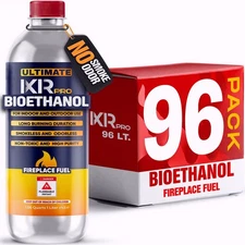 Bioethanol Fireplace Fuel 96 pcs (8 box x 12pk) – Clean Burning Ethanol Fuel