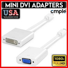 6" Mini DVI to VGA DVI Adapter Cable Video Converter 6 inch Adapter for MacBook