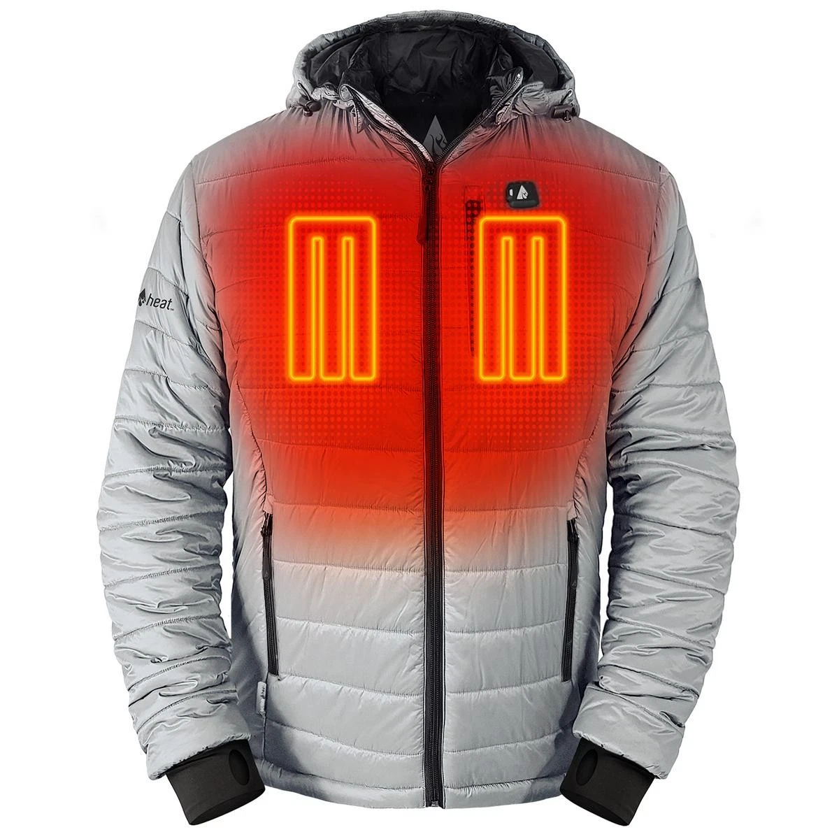 ActionHeat 5V Men's Insulated Puffer Battery Heated Jacket W/ Hood S