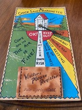 Vintage 1950s Chick Sales Barometer Novelty Souvenir Palm Springs California