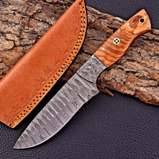Custom Hand Made Forged Damascus Steel Tactical Hunting Knife 2906