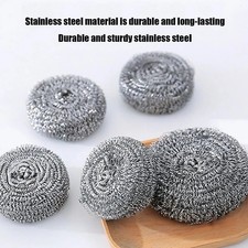 12pk Stainless Steel Scourers Heavy Duty Metal Kitchen Cooking Cleaning Supplies
