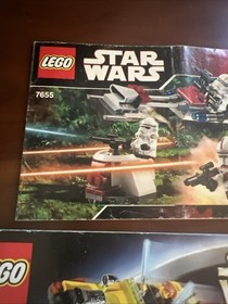 Vintage LEGO Star Wars Instruction Manual Lot 7133 7655 7656 8093 PLO KOON