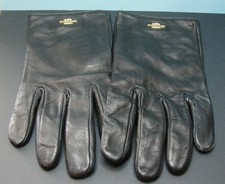 Coach Black Leather Lined Gloves Size 8