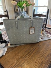 MCM Visetos Aren Shopper Bag Medium Misty Gre...