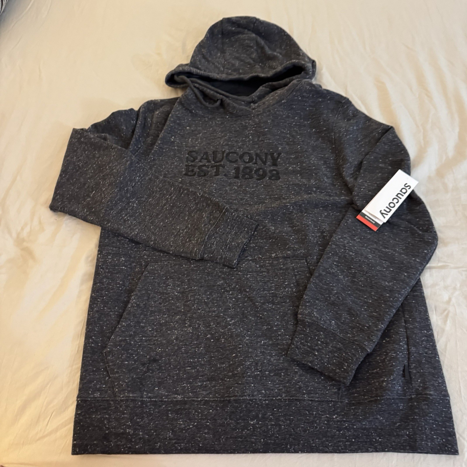 &rsquo;s Brushed Rested Hoodie Size Medium Gray Logo