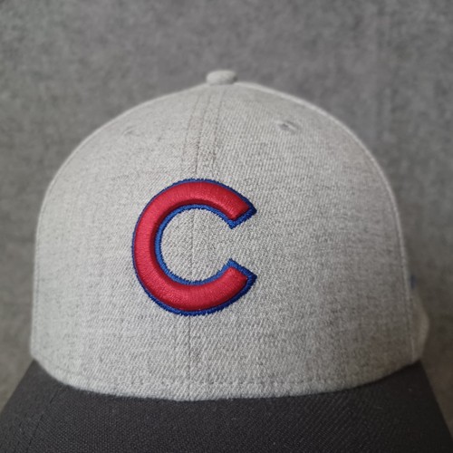 Chicago Cubs New Era 39Thirty Hat Medium/Large Gray Two Tone Fitted Stretch - Picture 6 of 14