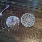 Clear Cut Glass Open Salt Cellar Dish w/ Lid, Round, 1 Compartment, 2pc — photo 4