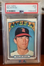 1972 Topps #595 - Nolan Ryan **PSA 3 +Eye App...