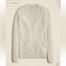 J.Crew Cashmere-silk blend cardigan Ivory XXS