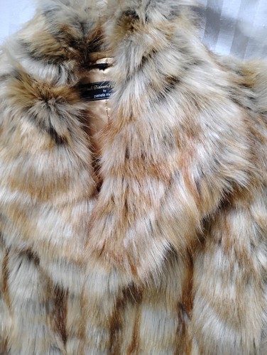 Abrigo Pamela McCoy piel sintética ARTIC FOX/XL ¡HERMOSO! - Imagen 2 de 6