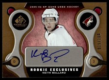 2005-06 SP Game Used Rookie Exclusives Keith Ballard Auto 019/100 Phoenix