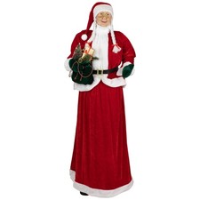 Northlight 6' Mrs. Claus Commercial Christmas Figure with Gift Bag