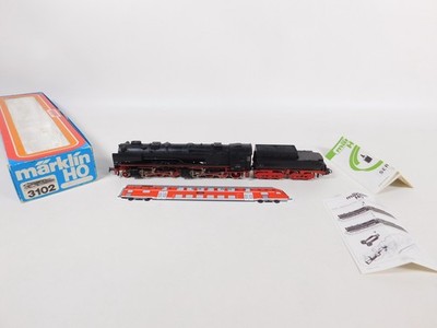 Märklin H0 AC 3102 Guss Dampflok Lok mit Tender Mallet 53 0001 DRG OVP #EL389-3