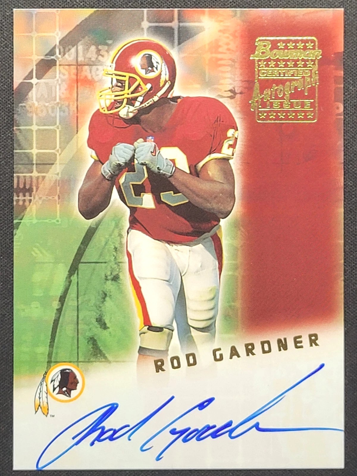 Rod Gardner Bowman Certified Autograph Blue #BARG Certified Autograph