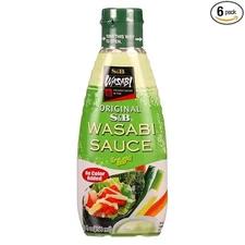 S&B Wasabi Sauce ,Creamy, Spicy Japanese Condiment, 5.3 Fl Oz Bottle ? Pack of 6