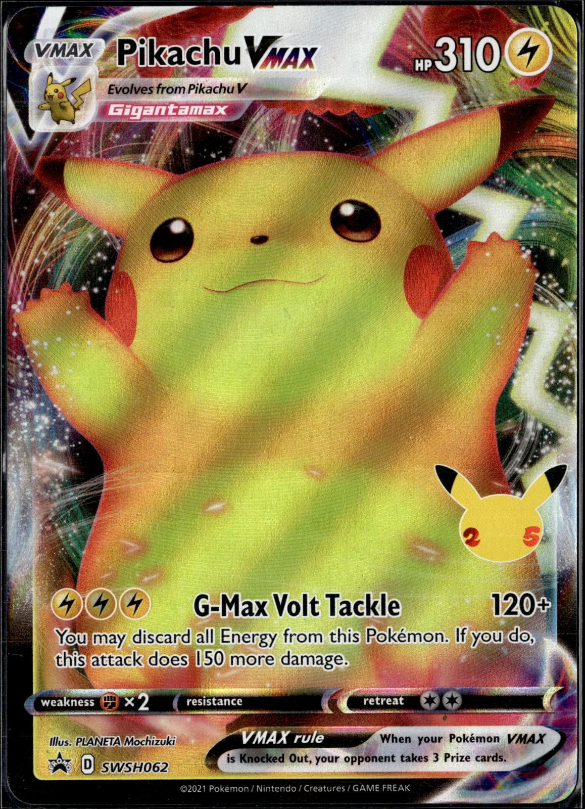 Pikachu VMAX SWSH062 Holo Promo Sword & Shield Promo Pokemon Near Mint