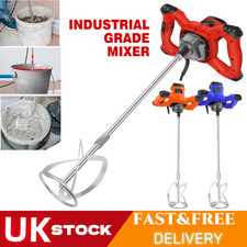 New Cement Mixer, 3800W Electric Plaster Paddle Mixer Mortar Paint Stirrer Wheel