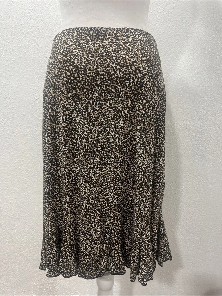 George ~ Y2K Animal Print Jersey Pull On Línea A Falda Corta Fiesta S 4/6 Foto 3 de 4