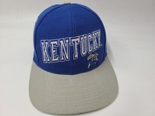Vintage University of Kentucky Wildcats Nu Image Snapback Hat Cap NCAA Blue Gray