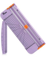 Purple A4 Paper Cutter, 12 Inch Titanium Straight Paper Trimmer with Side Rul...